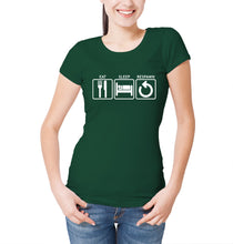 Reality Glitch Eat Sleep Respawn Womens T-Shirt