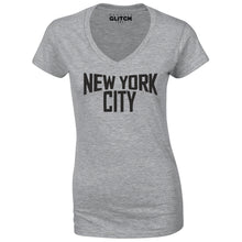 Reality Glitch New York City Womens T-Shirt - V-Neck