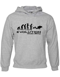 Reality Glitch Evolution of Scuba Diving Mens Hoodie
