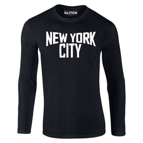 Reality Glitch New York City Mens T-Shirt - Long Sleeve