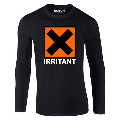 Reality Glitch Irritant Symbol Mens T-Shirt - Long Sleeve