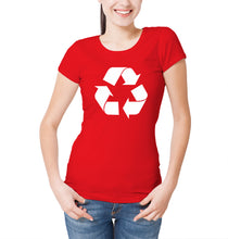 Reality Glitch Recycling Symbol Womens T-Shirt
