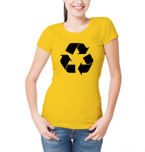 Reality Glitch Recycling Symbol Womens T-Shirt
