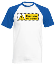 Reality Glitch Caution Out of Order Mens Baseball Shirt