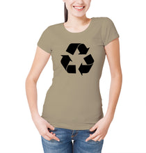 Reality Glitch Recycling Symbol Womens T-Shirt