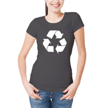 Reality Glitch Recycling Symbol Womens T-Shirt