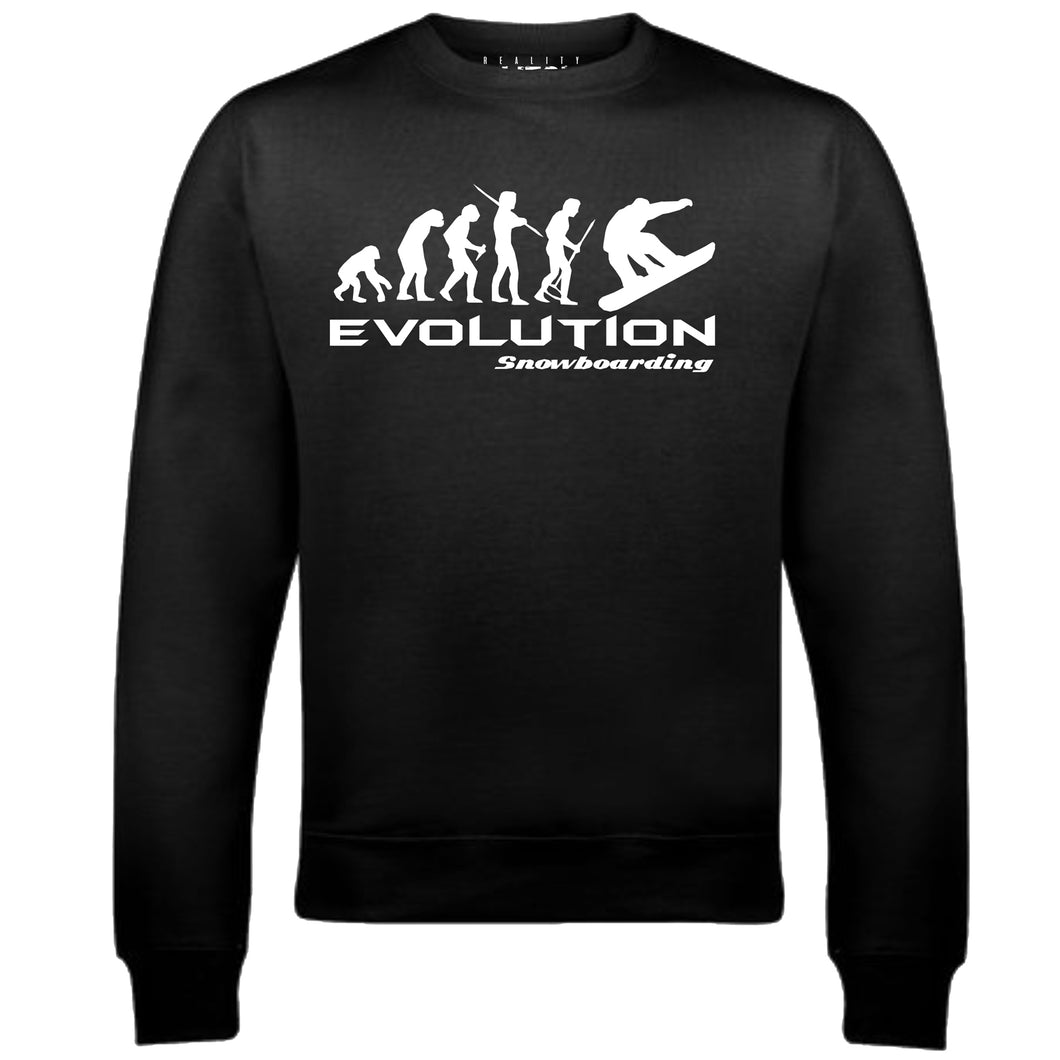 Reality Glitch Evolution of Snowboarding Mens Sweatshirt