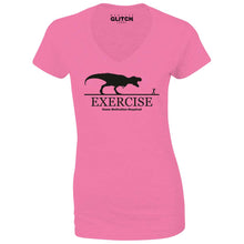 Reality Glitch Exercise Motivation Required Womens T-Shirt - V-Neck