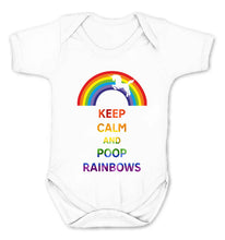 Reality Glitch Keep Calm and Poop Rainbows Kids Babygrow