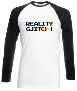Reality Glitch CMYK RGB Reality Glitch Print Mens Baseball Shirt - Long Sleeve