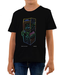 Reality Glitch 1 UP Neon Retro Arcade Kids T-Shirt