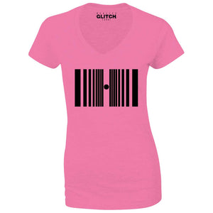 Reality Glitch Doppler Effect Womens T-Shirt - V-Neck