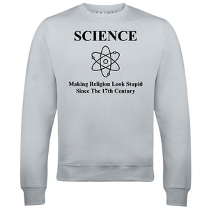 Reality Glitch Science Making Religion Look Stupid Mens Sweatshirt