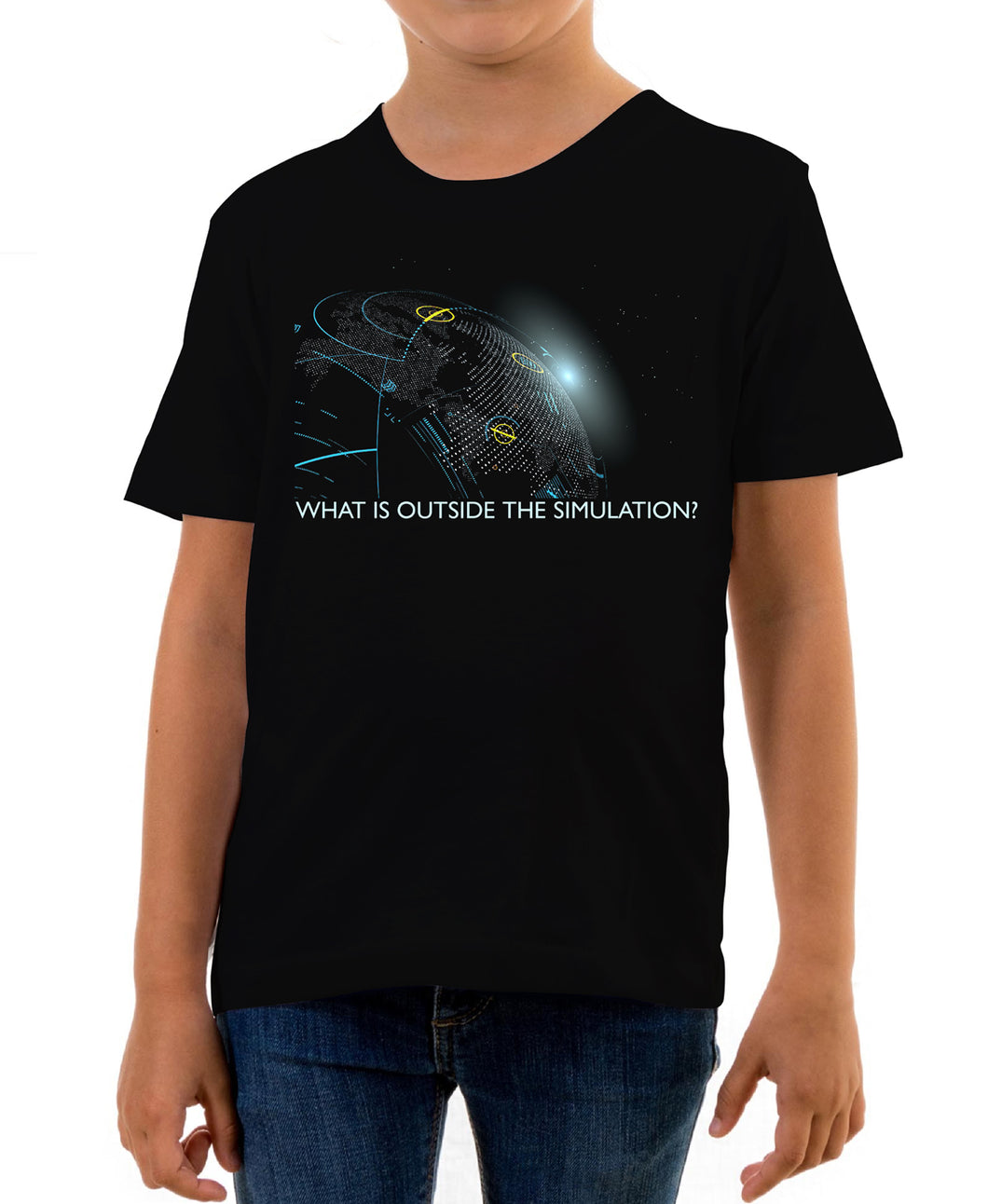Reality Glitch What's Outside of the Simulation? Kids T-Shirt