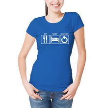 Reality Glitch Eat Sleep Respawn Womens T-Shirt