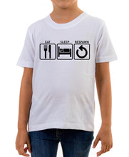 Reality Glitch Eat Sleep Respawn Kids T-Shirt