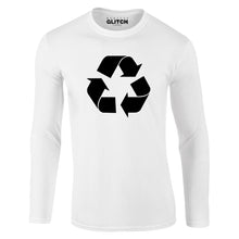 Reality Glitch Recycling Symbol Mens T-Shirt - Long Sleeve