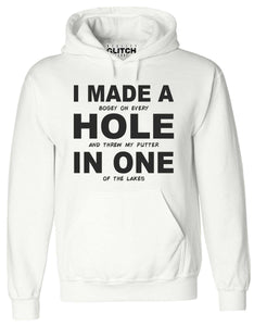 Reality Glitch I Made a Hole In One Mens Hoodie