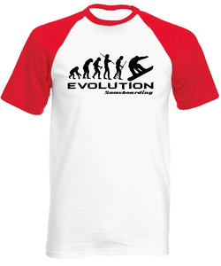 Reality Glitch Evolution of Snowboarding Mens Baseball Shirt