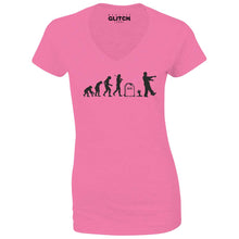 Reality Glitch Evolution of Zombies Womens T-Shirt - V-Neck