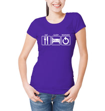 Reality Glitch Eat Sleep Respawn Womens T-Shirt