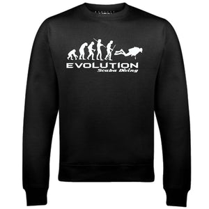 Reality Glitch Evolution of Scuba Diving Mens Sweatshirt