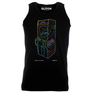 Reality Glitch 1 UP Neon Retro Arcade Mens Vest