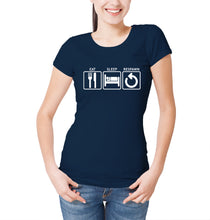 Reality Glitch Eat Sleep Respawn Womens T-Shirt