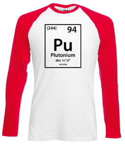 Reality Glitch Plutonium Element Periodic Table Mens Baseball Shirt - Long Sleeve