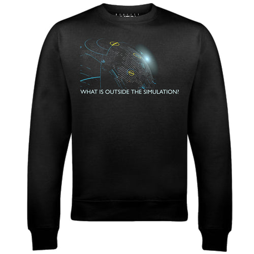 Reality Glitch What's Outside of the Simulation? Mens Sweatshirt