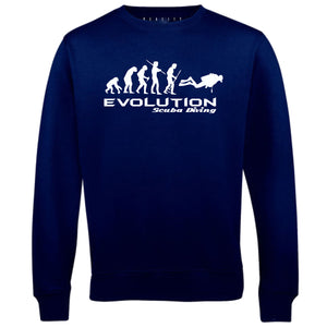 Reality Glitch Evolution of Scuba Diving Mens Sweatshirt