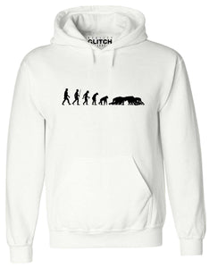Reality Glitch Evolution of Rugby Mens Hoodie