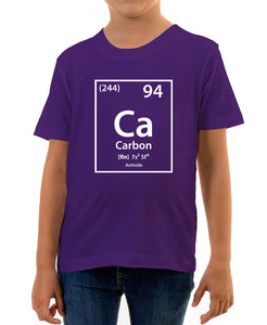 Reality Glitch Carbon Element Periodic Table Kids T-Shirt