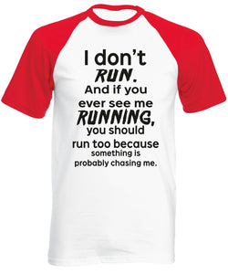 Reality Glitch I Don't Run Mens Baseball Shirt