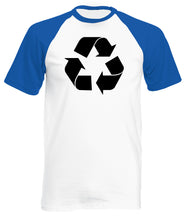 Reality Glitch Recycling Symbol Mens Baseball Shirt