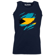 Reality Glitch Torn Bahamas Flag Mens Vest