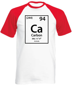 Reality Glitch Carbon Element Periodic Table Mens Baseball Shirt