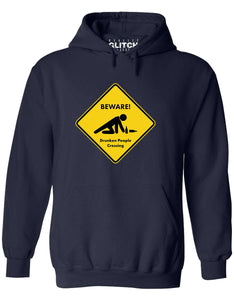 Reality Glitch Beware Drunk People Crossing Mens Hoodie