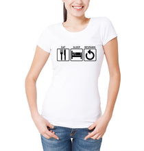 Reality Glitch Eat Sleep Respawn Womens T-Shirt
