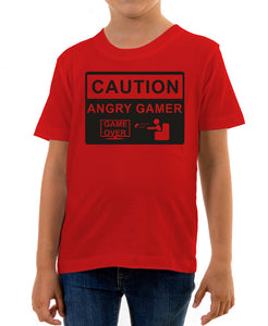 Reality Glitch Angry Gamer Kids T-Shirt