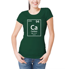 Reality Glitch Carbon Element Periodic Table Womens T-Shirt