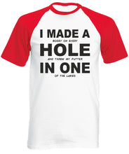 Reality Glitch I Made a Hole In One Mens Baseball Shirt