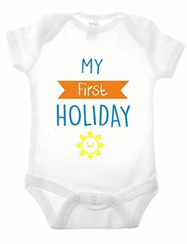 First Holiday Short Sleeve Babygrow