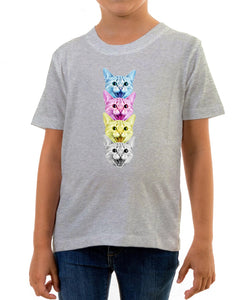 Reality Glitch CMYK Cat Kids T-Shirt