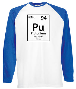 Reality Glitch Plutonium Element Periodic Table Mens Baseball Shirt - Long Sleeve