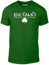 Men's Bottle Green T-Shirt With a Ireland and Clover White Printed Design