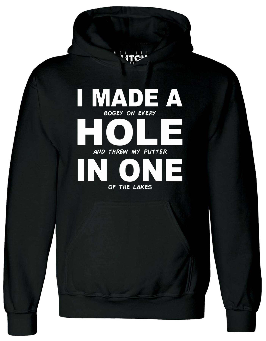 Reality Glitch I Made a Hole In One Mens Hoodie