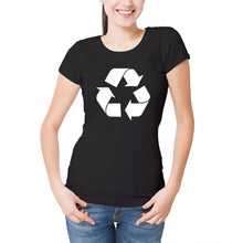 Reality Glitch Recycling Symbol Womens T-Shirt
