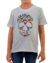 Reality Glitch Butterfly Skull Kids T-Shirt