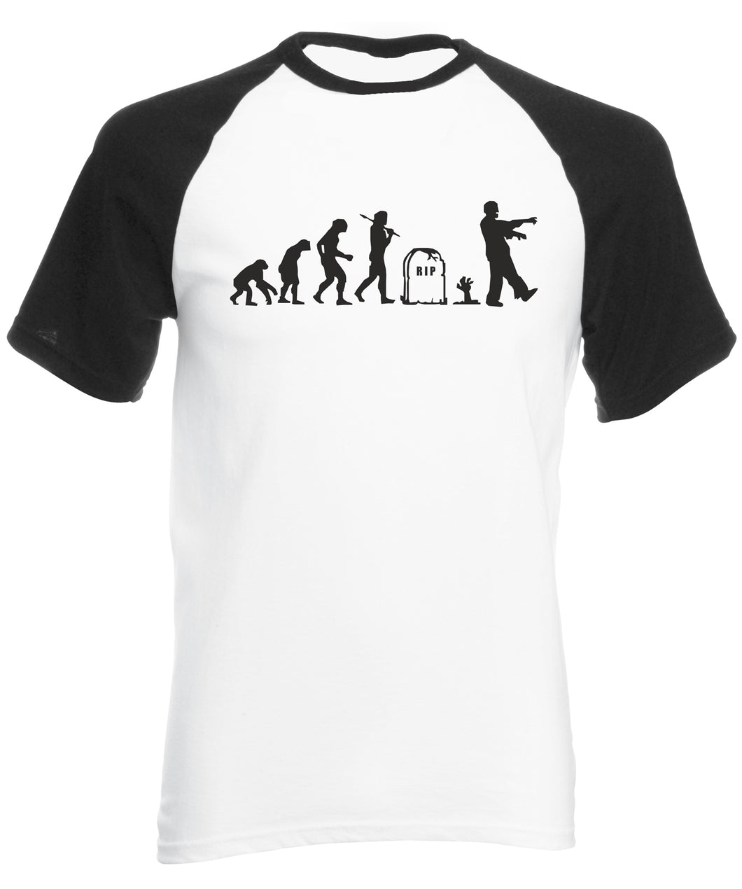 Reality Glitch Evolution of Zombies Mens Baseball Shirt